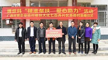 888电子游戏“精准扶贫”行动走进河池七百弄片区弄郎村